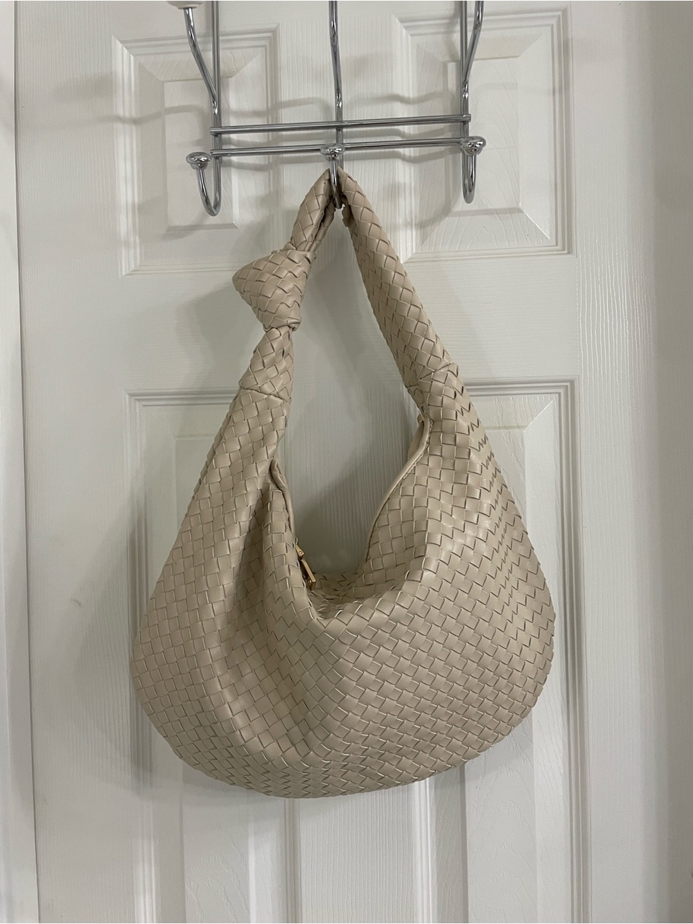 Melie Bianco Woven Brigitte Large Satchel Woven Hobo Bag Cream Anthropologie